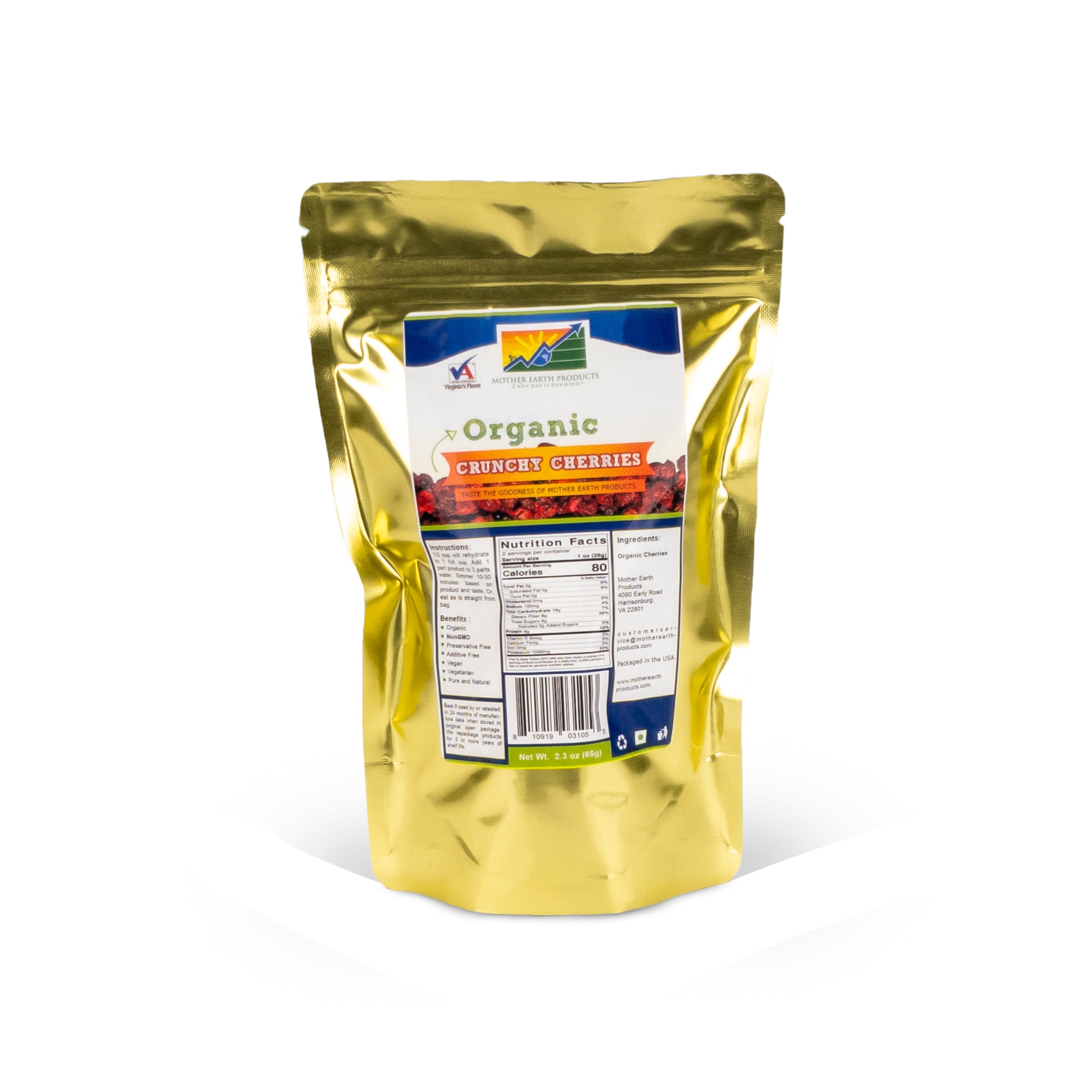 Organic Crunchy Cherries 2 Cup Mylar